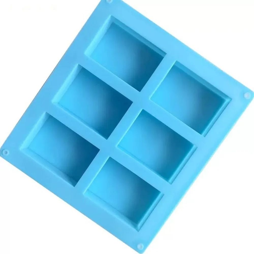 Square Silicone Soap Baking Mold 6Compartment NonStick Brownie Cupcake Pan 7
