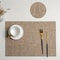 Premium Leather Table Place Mats DualSided Cloth Pattern HeatResistant Waterproof Dining Mats 9