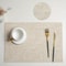 Premium Leather Table Place Mats DualSided Cloth Pattern HeatResistant Waterproof Dining Mats 10