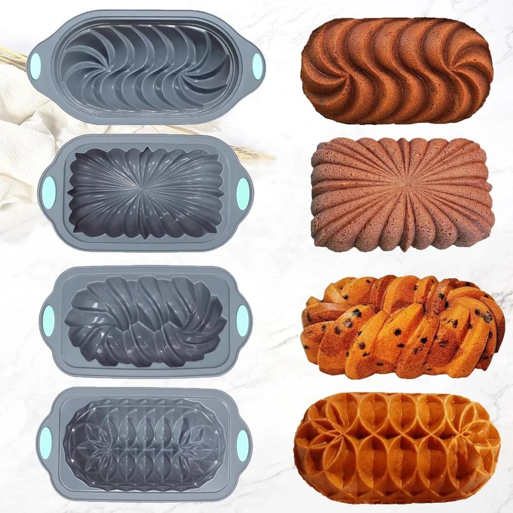 Premium Silicone Baking Tray Set NonStick Cake Loaf Molds For Breads Roasts And Desserts 0