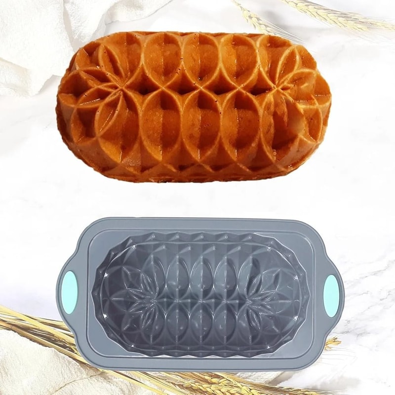 Premium Silicone Baking Tray Set NonStick Cake Loaf Molds For Breads Roasts And Desserts 6