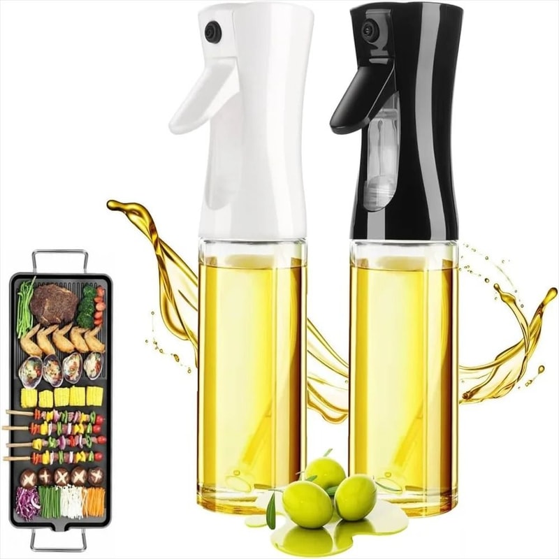 Professional Oil Spray Bottle For Kitchen UltraFine Mist Dispenser For Air Fryer BBQ And Salad 0