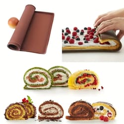 premium silicone baking mat – reusable non-stick cake roll & pastry mold