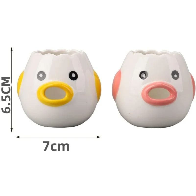 Premium Ceramic Cartoon Egg Separator Creative Mini Egg White Yolk Filter Kitchen Tool 4