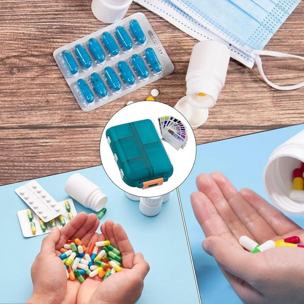 Premium 10Cell Portable Medicine Box Waterproof MoistureProof Travel Pill Organizer 5