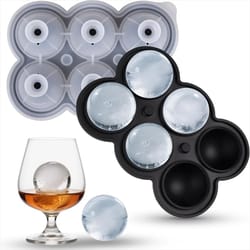 premium large round ice ball maker – bpa-free silicone mold for slow-melting craft cocktails