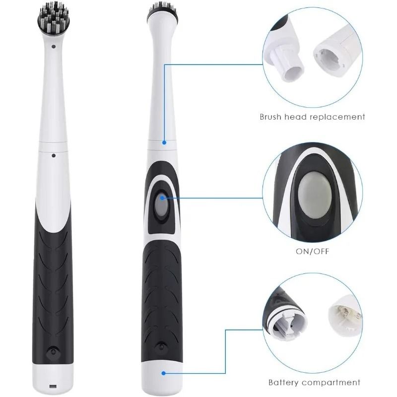 4in1 Electric Power Scrubber Cordless Oscillating Cleaning Brush For Kitchen Bathroom 4