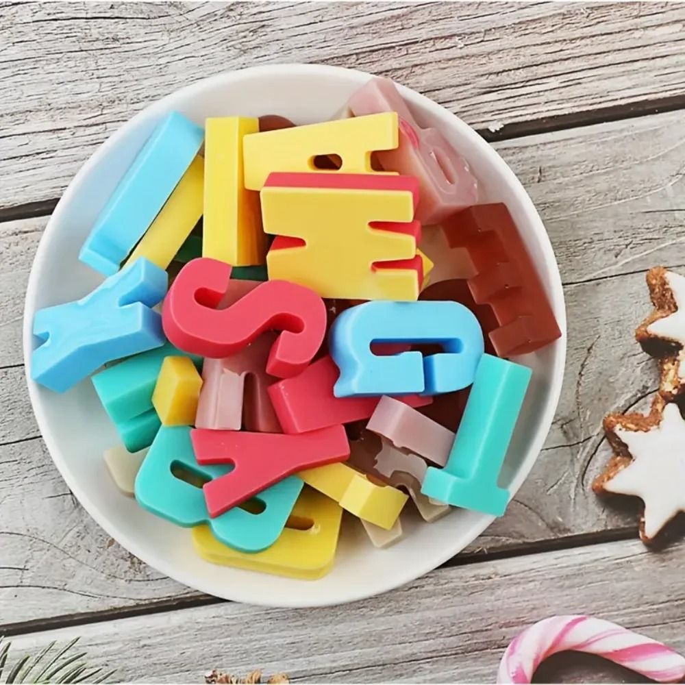 Premium 26Letter Silicone Chocolate Candy Mold Large Depth Alphabet Tray For DIY Baking 4