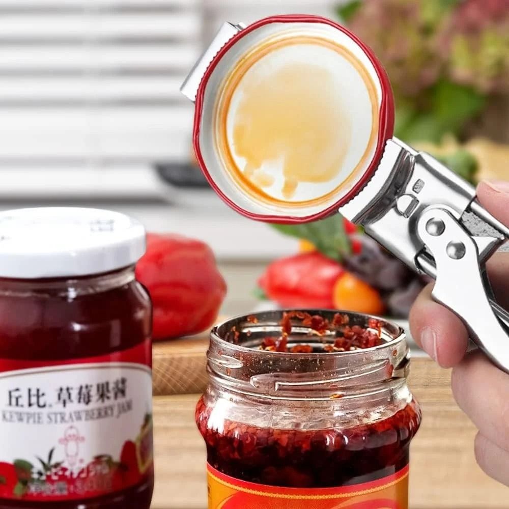 Premium Adjustable MultiFunction Jar Bottle Opener HeavyDuty Stainless Steel LaborSaving Tool 4