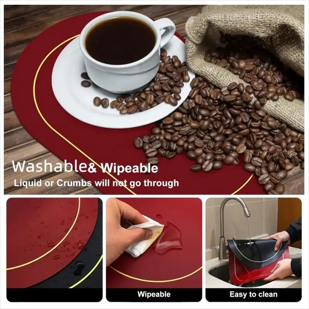 Premium Faux Leather Placemats Reversible Nordic Style HeatResistant Wipeable Table Mats 3