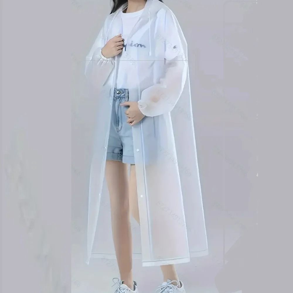 Premium Reusable Transparent Raincoat Thickened Portable Waterproof Poncho For Outdoor Hiking 0