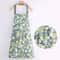 Premium Floral Waterproof Apron Adjustable Cooking Bib With Pocket For Baking Gardening 9