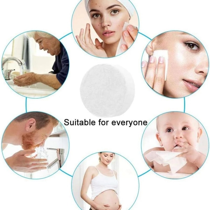 Premium Compressed Cotton Face Towels UltraPortable Mini Wet Wipes For Travel Home Outdoors 4