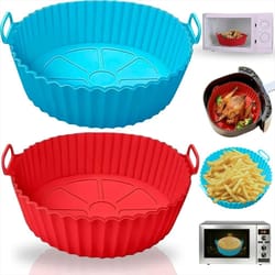 premium air fryer silicone baking tray – reusable non-stick food-grade liner & heat-resistant pot