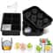 Premium DualStyle Silicone Ice Mold Set Large Square Round Sphere Makers For Whiskey Cocktails 0