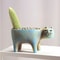 Premium Ceramic Cat Succulent Pot Cute Cartoon Animal Planter For Indoor Home Decor 2