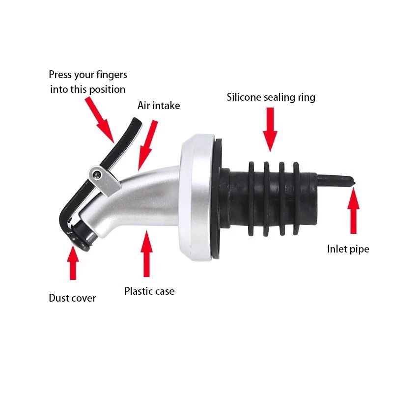 Premium PressType Oil Bottle Stopper Leakproof Controllable Sealing Nozzle For Kitchen Bar 3