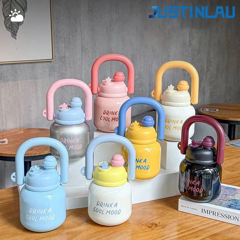 JUSTINLAU Portable Vacuum Flask HighCapacity Insulated Sports Cup With Carry Handle 0