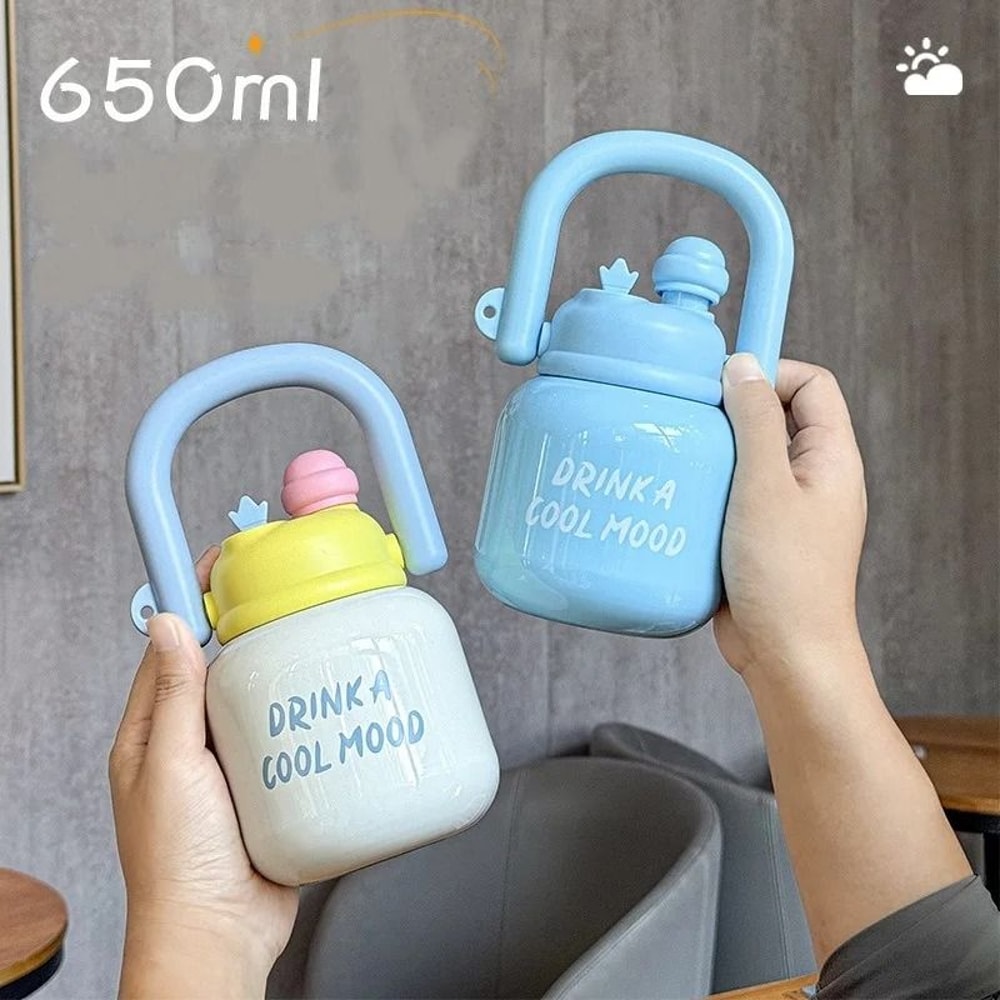 JUSTINLAU Portable Vacuum Flask HighCapacity Insulated Sports Cup With Carry Handle 1