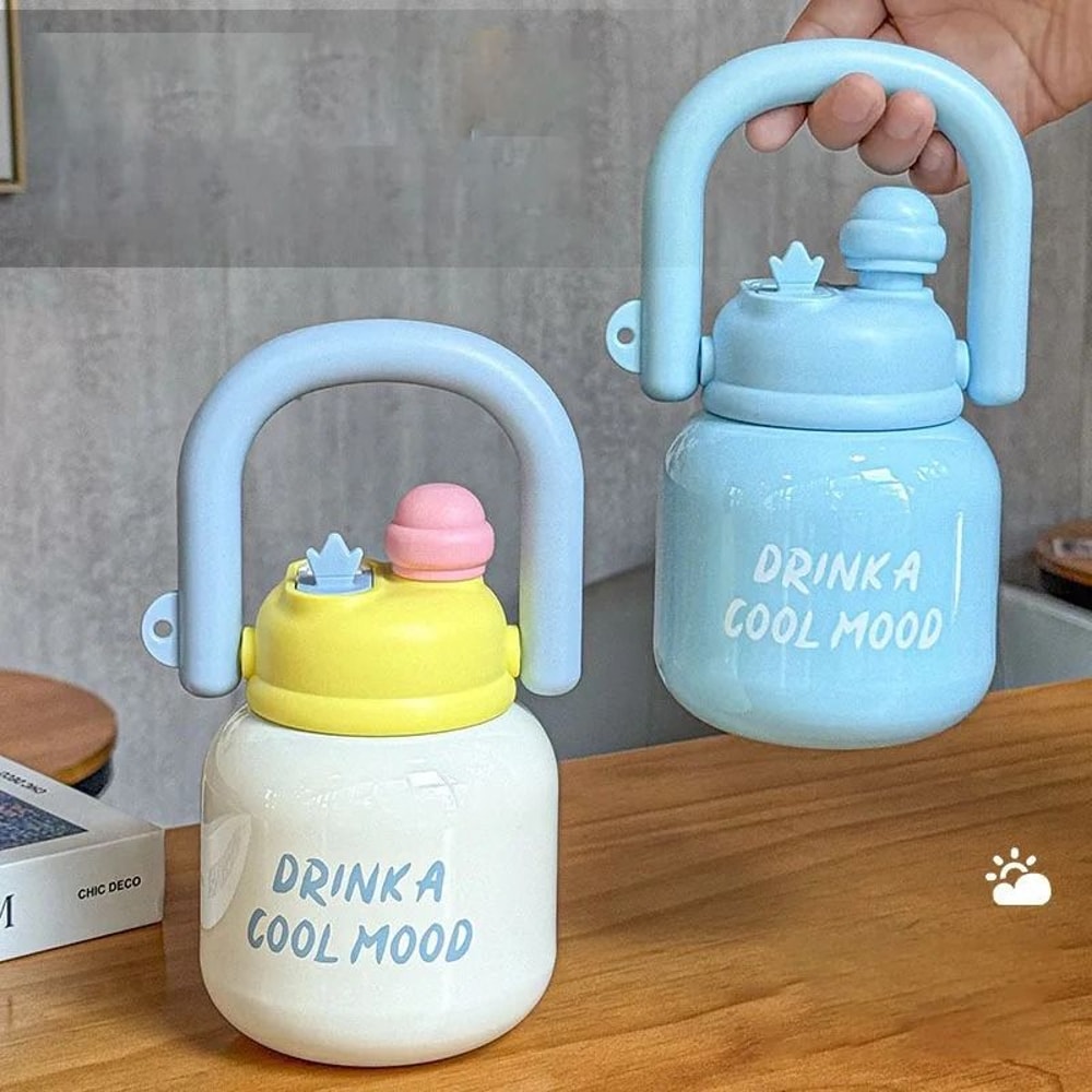 JUSTINLAU Portable Vacuum Flask HighCapacity Insulated Sports Cup With Carry Handle 2