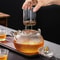 JUSTINLAU Premium Clear Glass Teapot High Borosilicate Thickened Glass With Copper Handle AntiSca 1