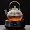 JUSTINLAU Premium Clear Glass Teapot High Borosilicate Thickened Glass With Copper Handle AntiSca 2