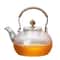 JUSTINLAU Premium Clear Glass Teapot High Borosilicate Thickened Glass With Copper Handle AntiSca 6