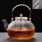 JUSTINLAU Premium Clear Glass Teapot High Borosilicate Thickened Glass With Copper Handle AntiSca 7