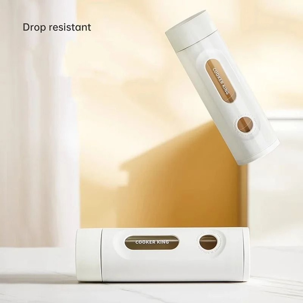 COOKER KING Portable High Borosilicate Glass Tea Cup ExplosionProof DoubleLayer AntiDrop Bottle 3