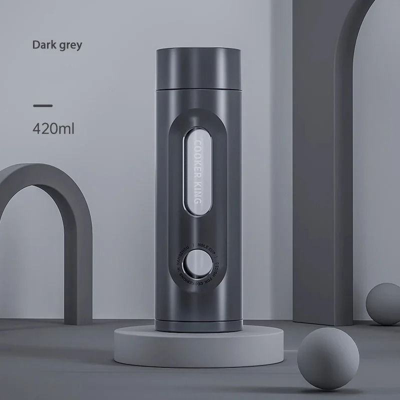 COOKER KING Portable High Borosilicate Glass Tea Cup ExplosionProof DoubleLayer AntiDrop Bottle 9