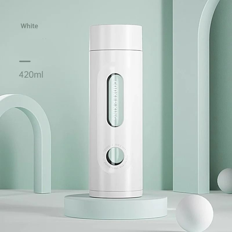 COOKER KING Portable High Borosilicate Glass Tea Cup ExplosionProof DoubleLayer AntiDrop Bottle 7