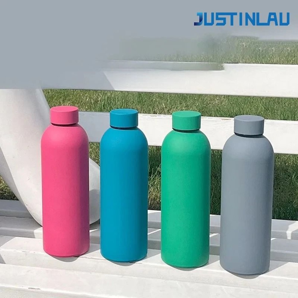JUSTINLAU 500ml Portable Thermos Cup Stainless Steel Vacuum Flask For Sports Car Travel 0