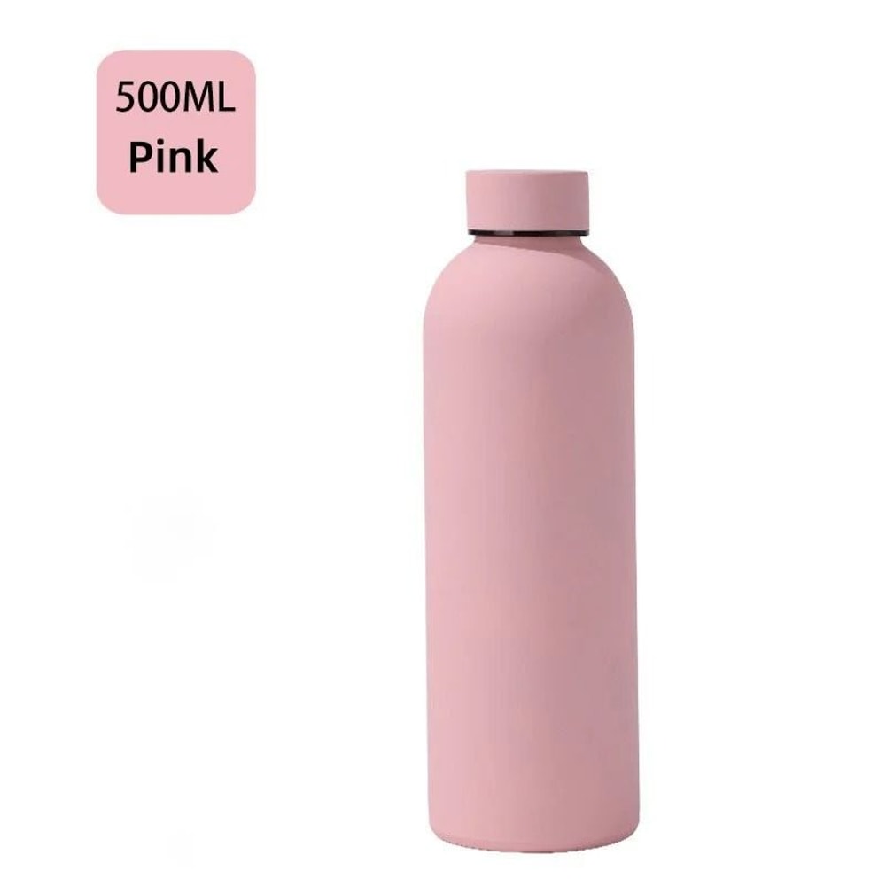 JUSTINLAU 500ml Portable Thermos Cup Stainless Steel Vacuum Flask For Sports Car Travel 12