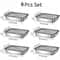 JUSTINLAU Stainless Steel Food Storage Plate With Lids Stackable Hotpot Preparation Trays 9