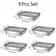 JUSTINLAU Stainless Steel Food Storage Plate With Lids Stackable Hotpot Preparation Trays 7