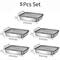 JUSTINLAU Stainless Steel Food Storage Plate With Lids Stackable Hotpot Preparation Trays 7
