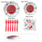 JUSTINLAU Deluxe Christmas Cutlery Disposable Tableware Set Festive Plates Cups Decor 9