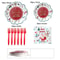 JUSTINLAU Deluxe Christmas Cutlery Disposable Tableware Set Festive Plates Cups Decor 9