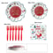JUSTINLAU Deluxe Christmas Cutlery Disposable Tableware Set Festive Plates Cups Decor 10