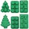 Festive 6Cavity Silicone Christmas Baking Mold DIY Chocolate Cake Decoration Tools 0