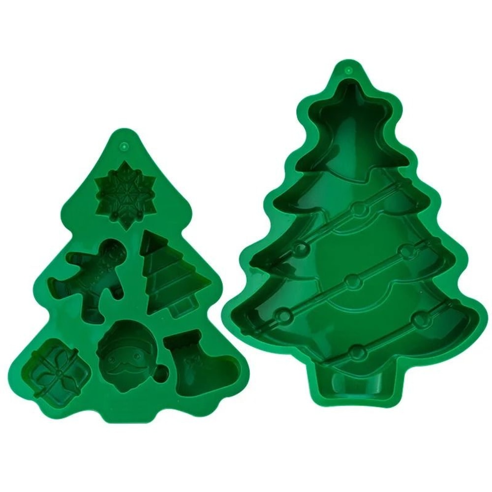 Festive 6Cavity Silicone Christmas Baking Mold DIY Chocolate Cake Decoration Tools 3