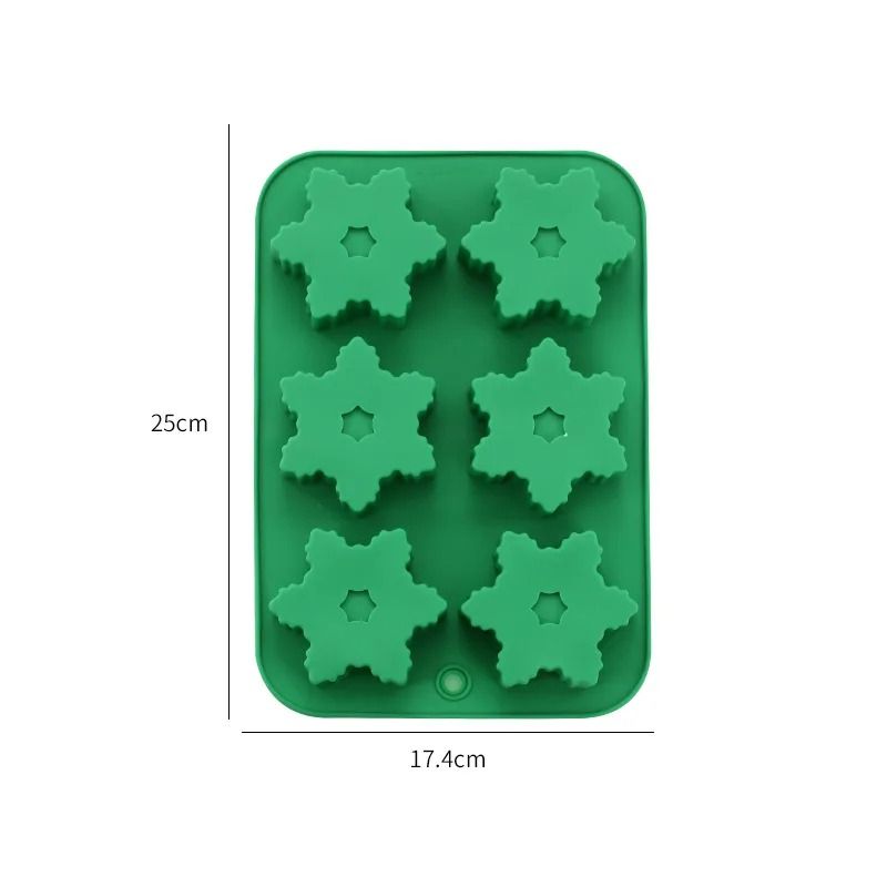 Festive 6Cavity Silicone Christmas Baking Mold DIY Chocolate Cake Decoration Tools 8