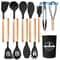 JUSTINLAU 12Piece Premium Silicone Kitchen Utensils Set NonStick HeatResistant Baking Tools 0