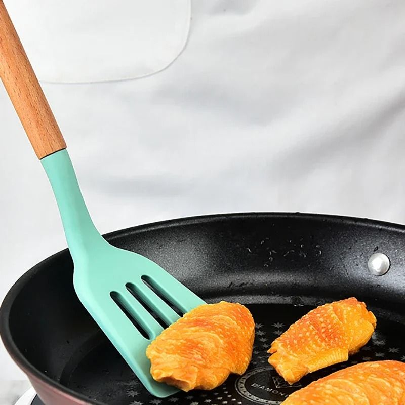 JUSTINLAU 12Piece Premium Silicone Kitchen Utensils Set NonStick HeatResistant Baking Tools 3