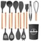 JUSTINLAU 12Piece Premium Silicone Kitchen Utensils Set NonStick HeatResistant Baking Tools 9