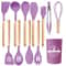 JUSTINLAU 12Piece Premium Silicone Kitchen Utensils Set NonStick HeatResistant Baking Tools 14