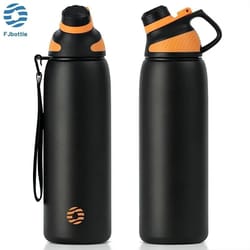 fjbottle magnetic lid thermos – 1000ml double-wall vacuum insulated water bottle