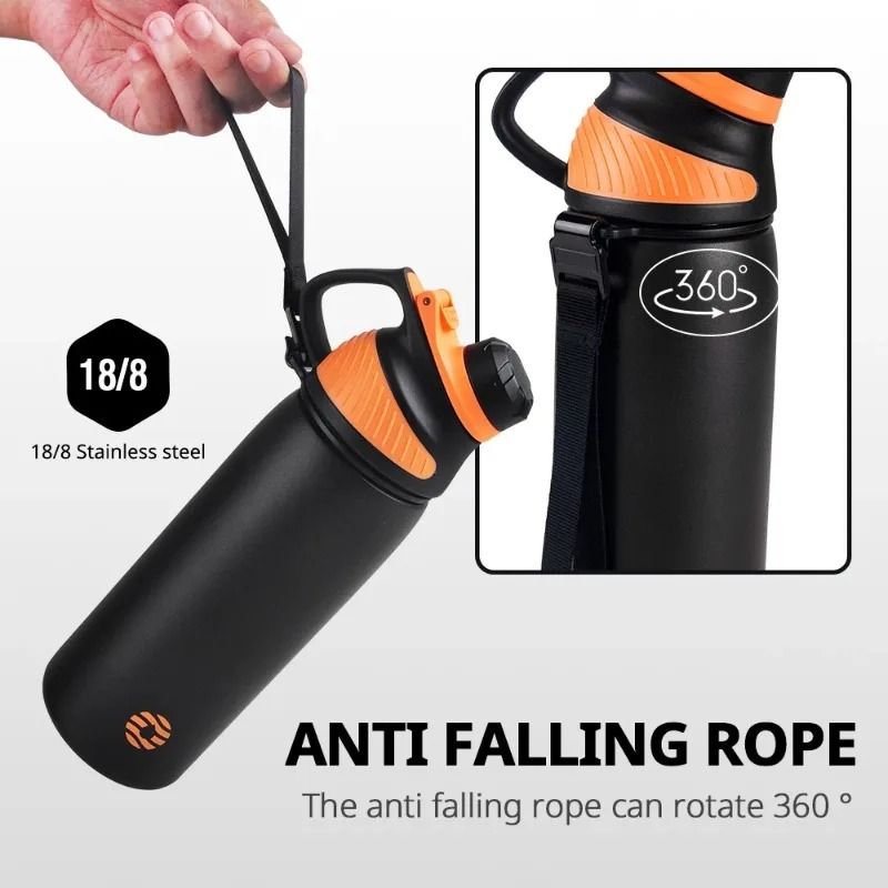 Fjbottle Magnetic Lid Thermos 1000ML DoubleWall Vacuum Insulated Water Bottle 3