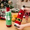 Festive Christmas Wine Bottle Covers Cartoon Santa Snowman Knitted Bags For Holiday Decor 4