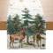 Christmas Table Runner Creative Printed Linen Dinner Table Mat Festive Xmas Decor 5